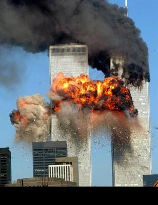The Twin Towers under siege